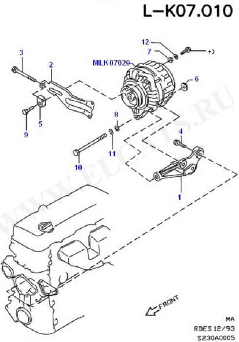 Alternator Mountings (Alternator/Starter Motor & Ignition)