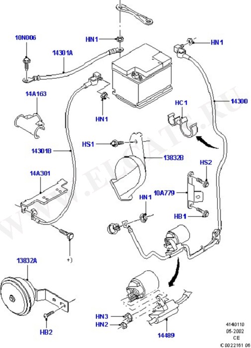 Battery Cables And Horn (Battery Cables & Horn)