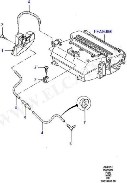 Air Conditioning System Components (Dash Panel/Apron/Heater/Windscreen)