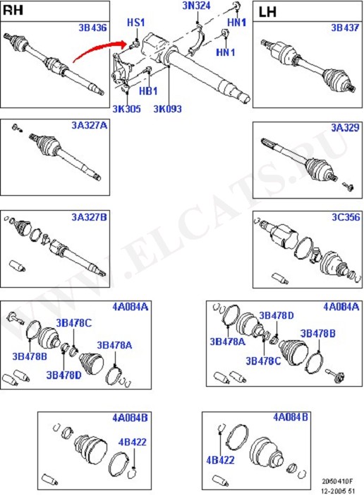Drive Shaft - Front Axle Drive (  -  )