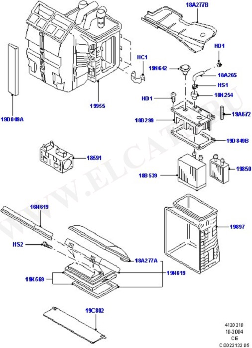 Heater/Air Cond.Internal Components (   )