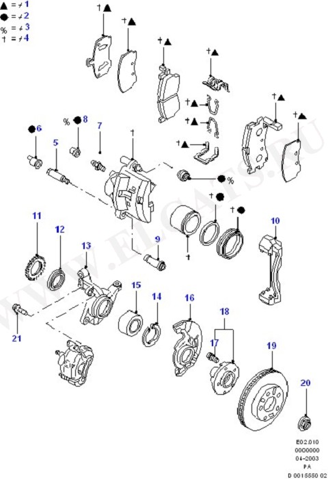 Front Brake Discs And Calipers (    )