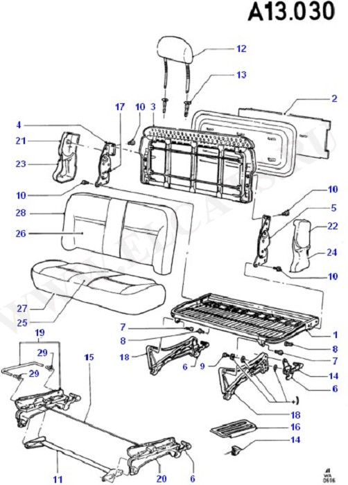 Rear Seat - Triple Folding (Seats And Covers)