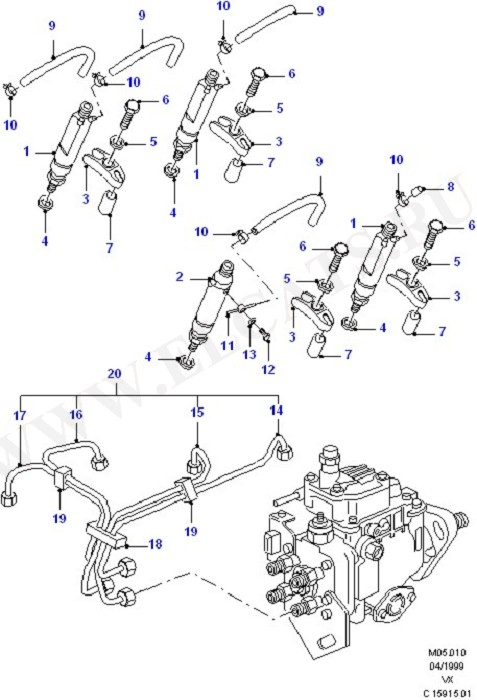 Fuel Injectors And Pipes (Fuel System - Engine)