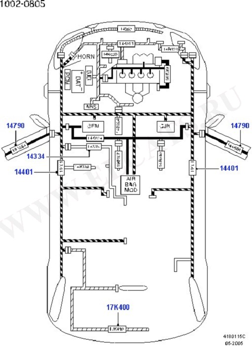 Electrical Wiring - Body And Rear (Wiring System & Related Parts)