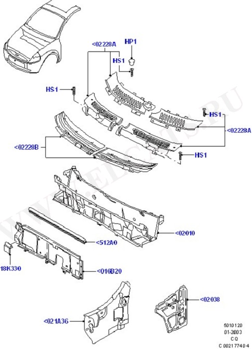 Cowl/Panel And Related Parts (Body Less Front End & Closures)