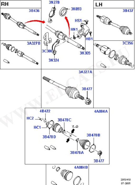 Drive Shaft - Front Axle Drive (  -  )