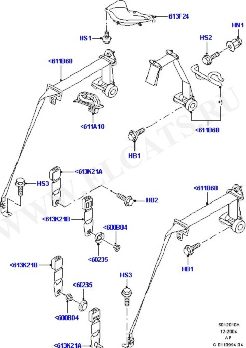 Rear Seat Belts (Occupancy Restraints)