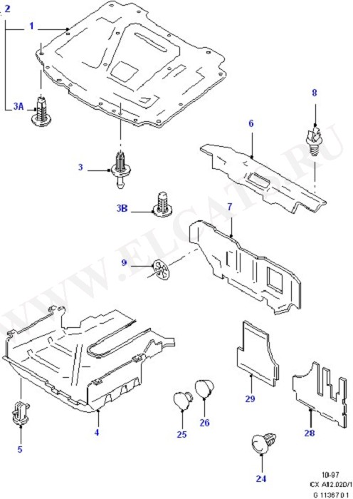 Insulators And Covers (Floor Mats/Insulators & Console)