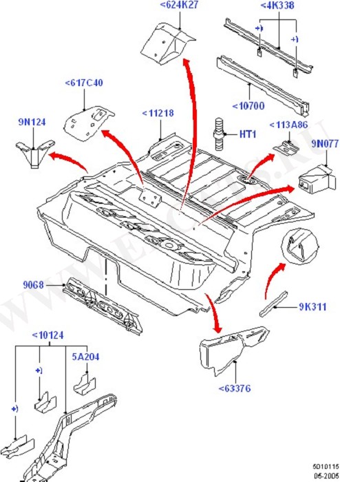 Floor Pan - Centre And Rear (Body Less Front End & Closures)