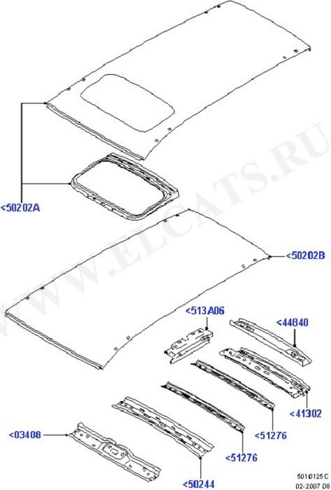 Roof - Sheet Metal (Body Less Front End & Closures)