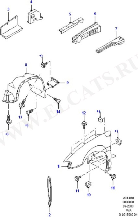 Front Fenders (Dash Panel/Apron/Heater/Windscreen)