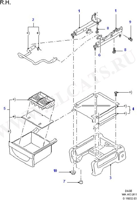 Mountings - Single Co-Drivers Seat (Seats And Covers)