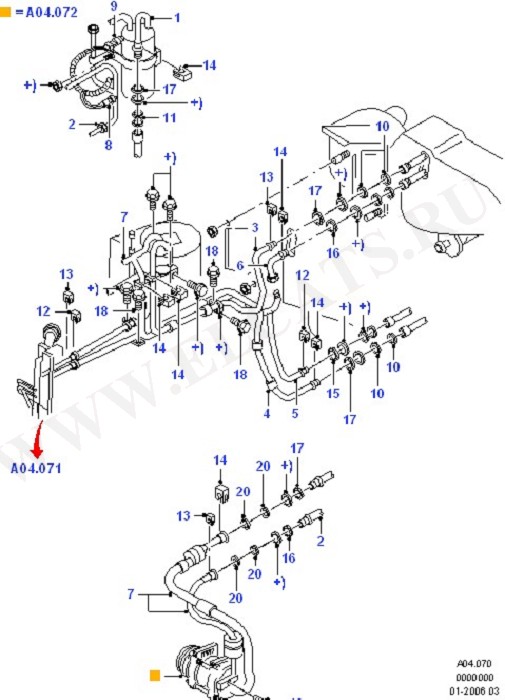 Air Conditioning System Components (Dash Panel/Apron/Heater/Windscreen)