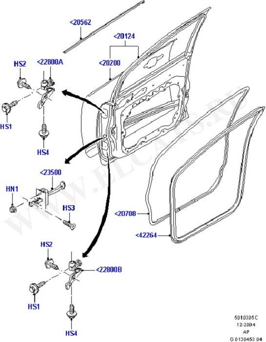 Front Doors, Hinges & Weatherstrips (Body Closures)