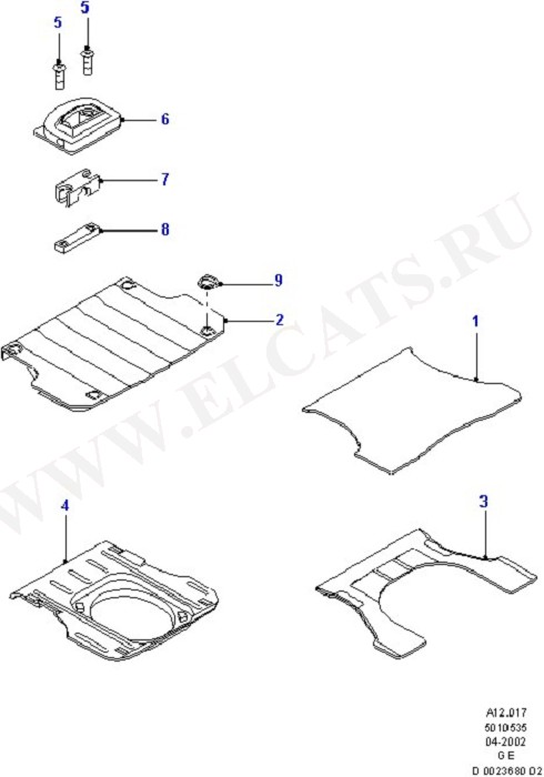 Load Compartment Trim (Floor Mats/Insulators & Console)
