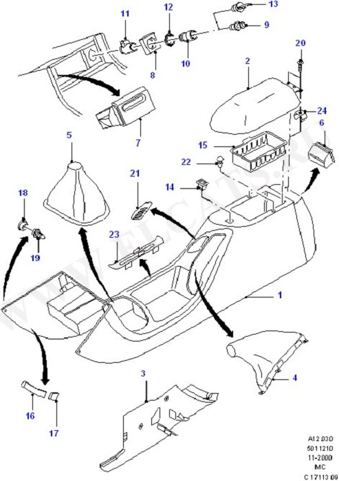 Console - Floor (Floor Mats/Insulators & Console)