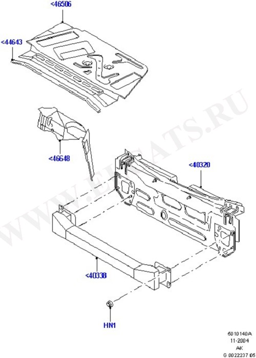 Rear Panels And Rear Package Tray (Body Less Front End & Closures)