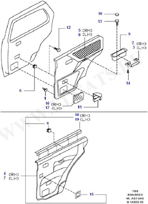 Trim - Rear Door (Rear Doors And Related Parts)