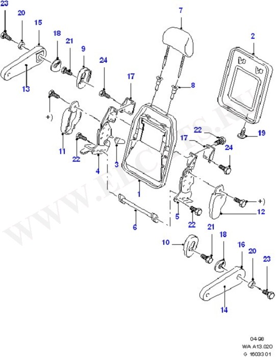 Rear Seat Frame (Seats And Covers)