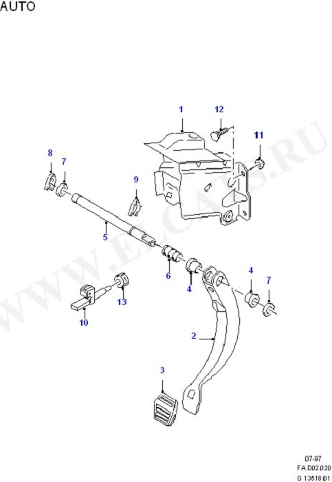 Brake Pedal (Brake And Clutch Controls)