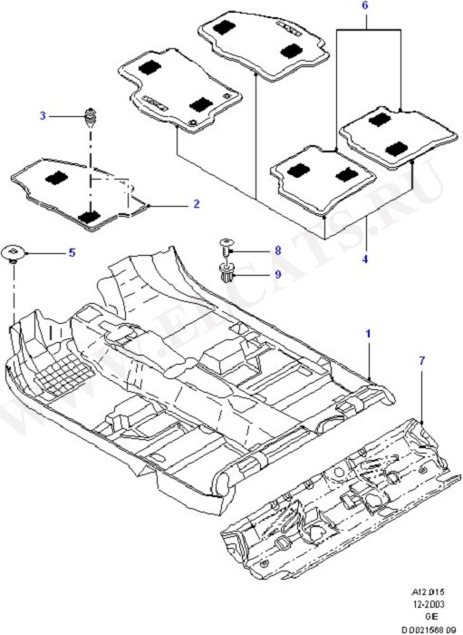 Floor Trim (Floor Mats/Insulators & Console)