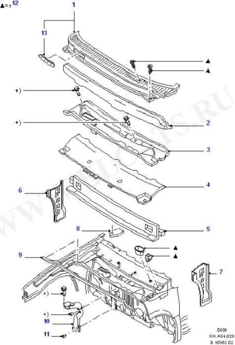 Cowl/Panel And Related Parts (Dash Panel/Apron/Heater/Windscreen)