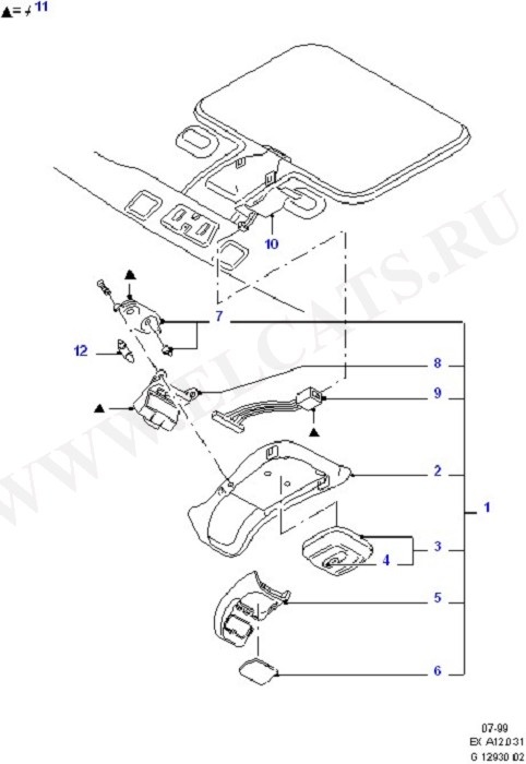 Console - Overhead (Floor Mats/Insulators & Console)