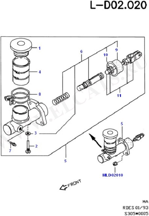 Clutch Master Cylinder (Brake And Clutch Controls)
