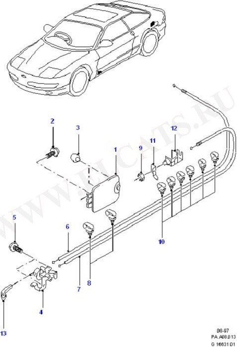 Tailgate And Fuel Filler Release (Tailgate And Related Parts)
