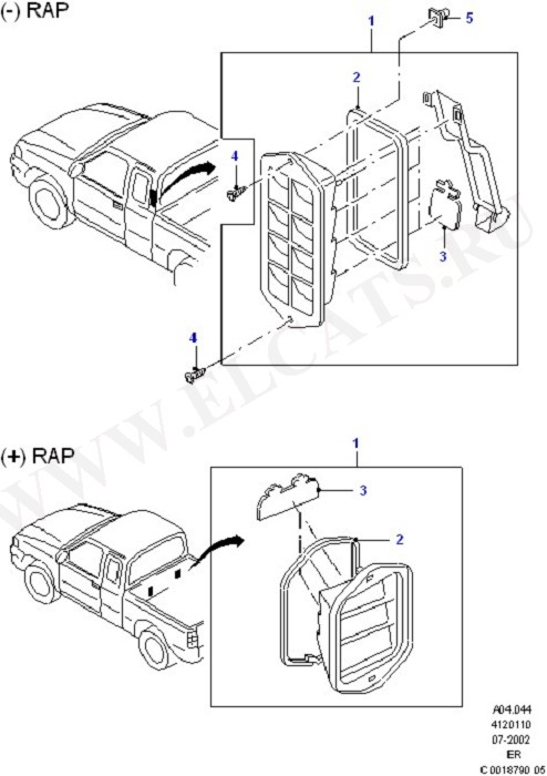 Air Vents, Ducts & Louvres - Rear (Dash Panel/Apron/Heater/Windscreen)