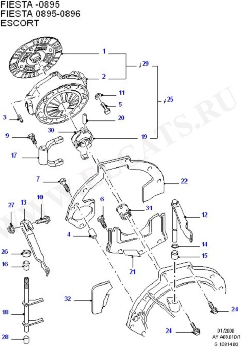 Clutch, Clutch Housing & Flywheel (OHV/HCS)