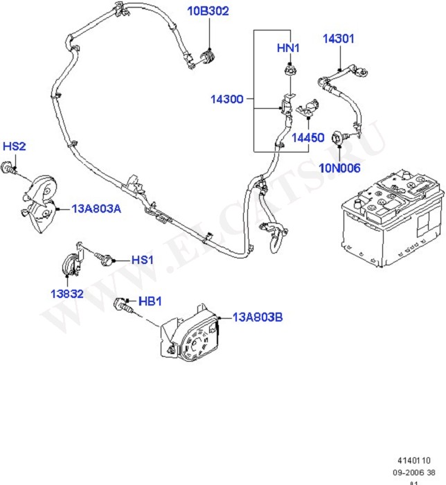 Battery Cables And Horn (Battery Cables & Horn)