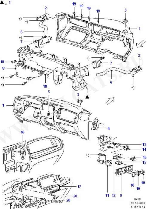 Heater & Air Cond System Components (Dash Panel/Apron/Heater/Windscreen)