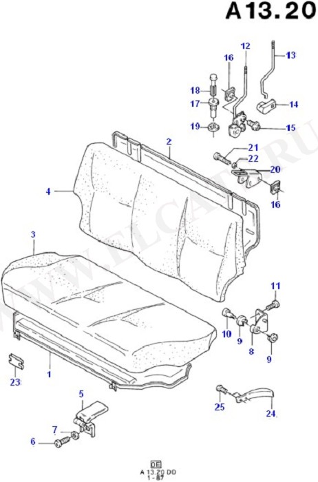 Rear Seat(1 Piece Back) (Seats And Covers)