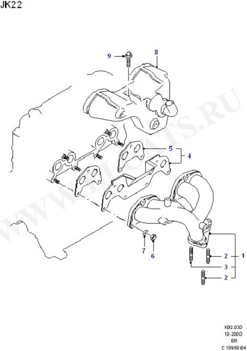 Exhaust Manifold (Cylinder Head/Valves/Manifolds/EGR)