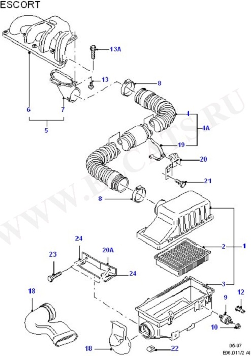 Engine Air Intake (Diesel 1.8)
