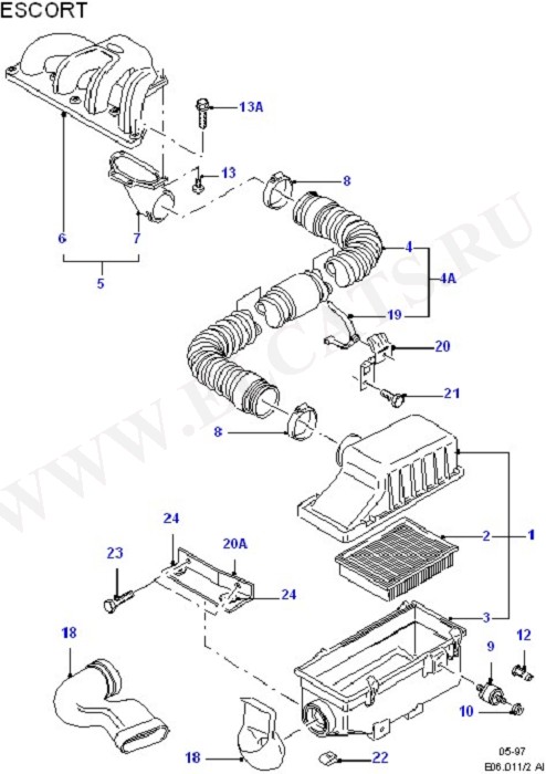 Engine Air Intake (Diesel 1.8)