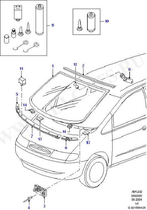 Windscreen/Inside Rear View Mirror (Dash Panel/Apron/Heater/Windscreen)