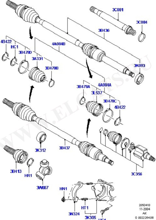 Drive Shaft - Front Axle Drive (  -  )