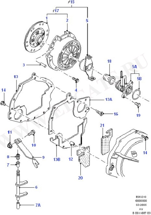 Clutch/Intermediate & Drive Plate (Zetec E)