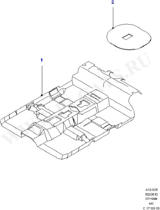 Insulators - Rear (Floor Mats/Insulators & Console)
