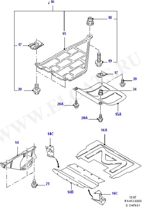 Insulators And Covers (Floor Mats/Insulators & Console)