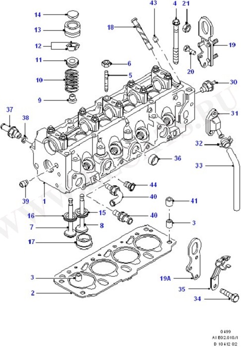 Cylinder Head/Valves/Rocker Cover (Diesel 1.8)