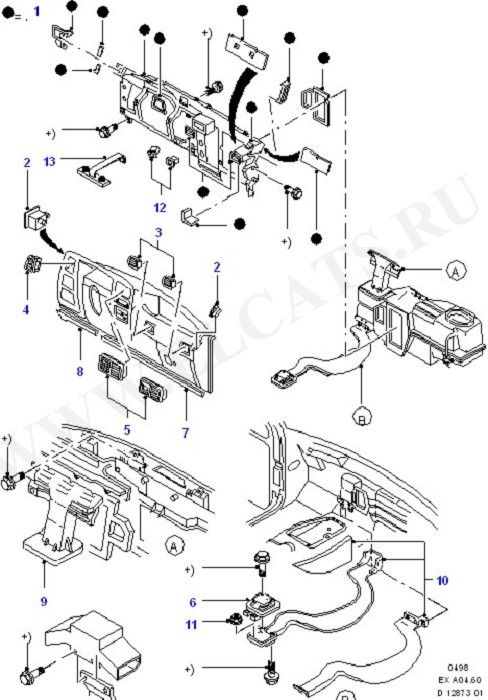 Heater & Air Cond System Components (Dash Panel/Apron/Heater/Windscreen)