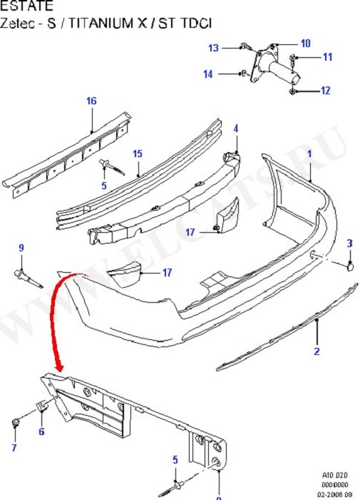 Rear Bumper (Rear Panels/Bumper & Package Tray)