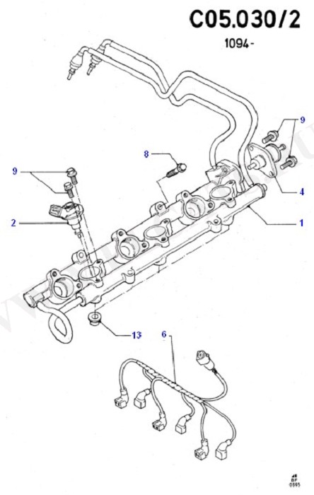 Fuel System - Engine (Cosworth V6 2.9 24 Valve)