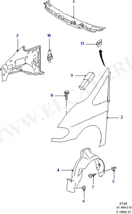 Dash Panel/Aprons/Front Fenders (Dash Panel/Apron/Heater/Windscreen)