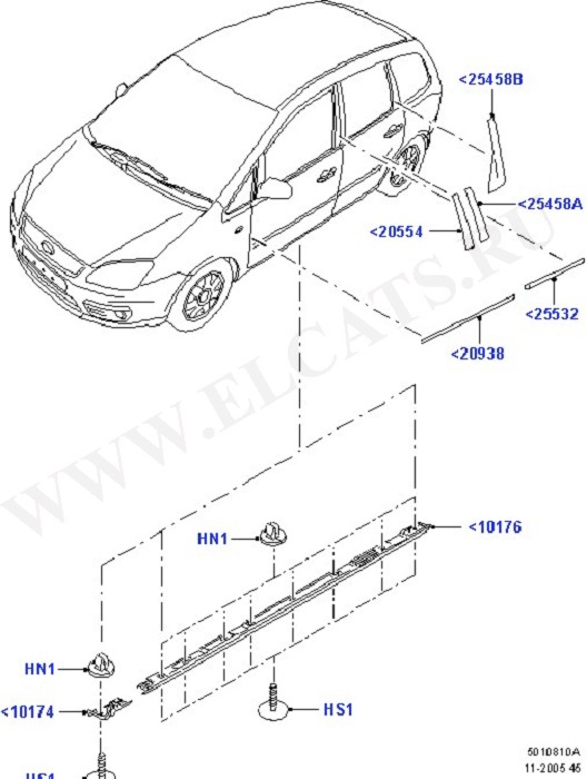 Body Mouldings (Mouldings, Spoilers & Roof Bars)