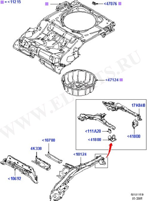 Floor Pan - Centre And Rear (Body Less Front End & Closures)